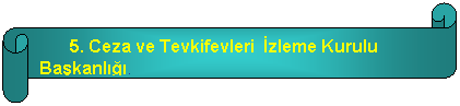 Yatay Kaydrma:       5. Ceza ve Tevkifevleri  zleme Kurulu        Bakanl.
 
